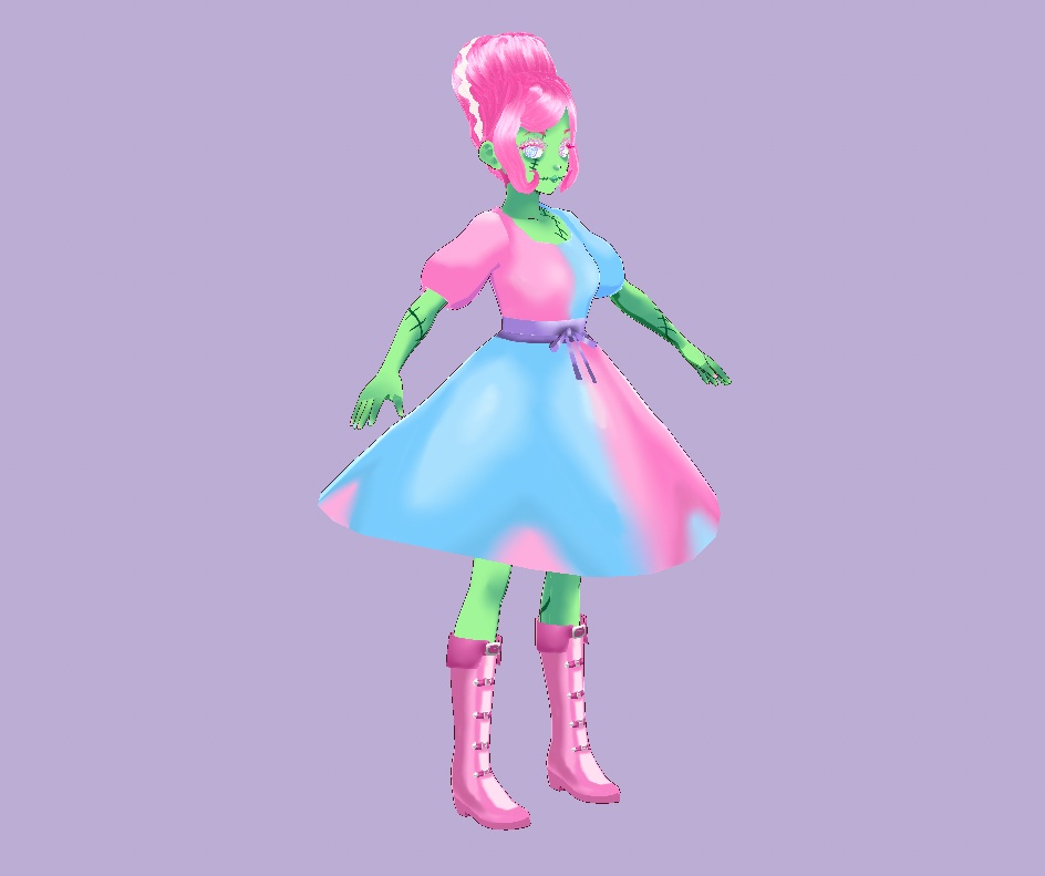 Fem Frankenstein's Monster: Cotton Candy Edition