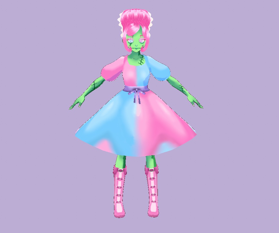 Fem Frankenstein's Monster: Cotton Candy Edition