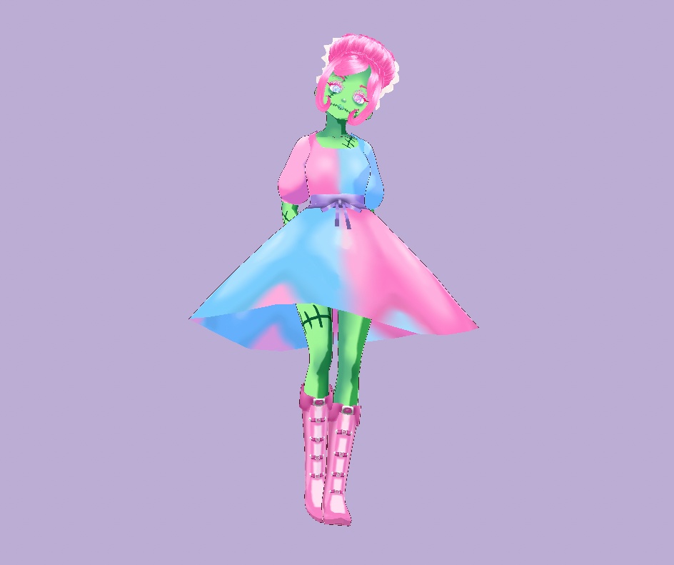 Fem Frankenstein's Monster: Cotton Candy Edition