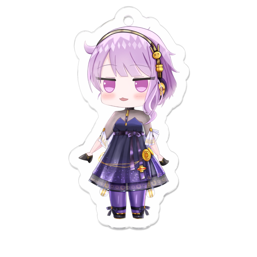 結月ゆかり麗ミニキャラ　アクリルキーホルダーほほ笑み
