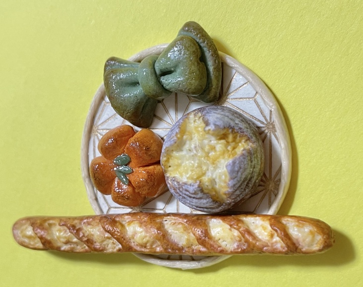 『長いフランスパンと…』ミニチュア食品