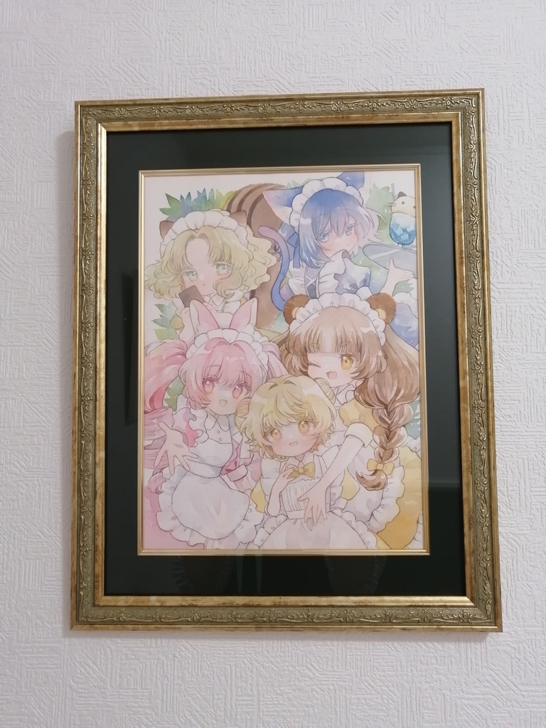 【額装原画】森奥のぬくもりCafeへようこそ