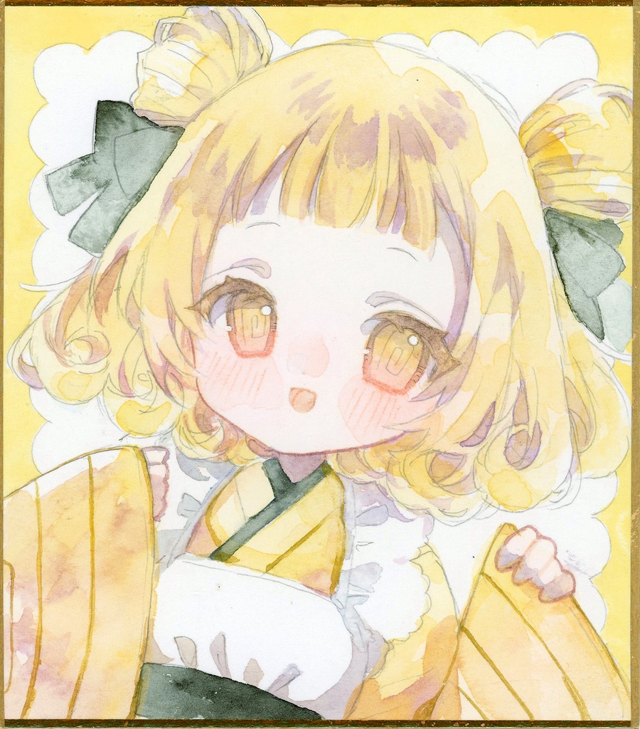 【ミニ色紙】たまごのお寿司ちゃん