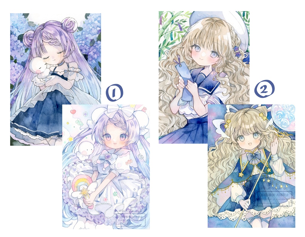 絵柄が変わるポストカード