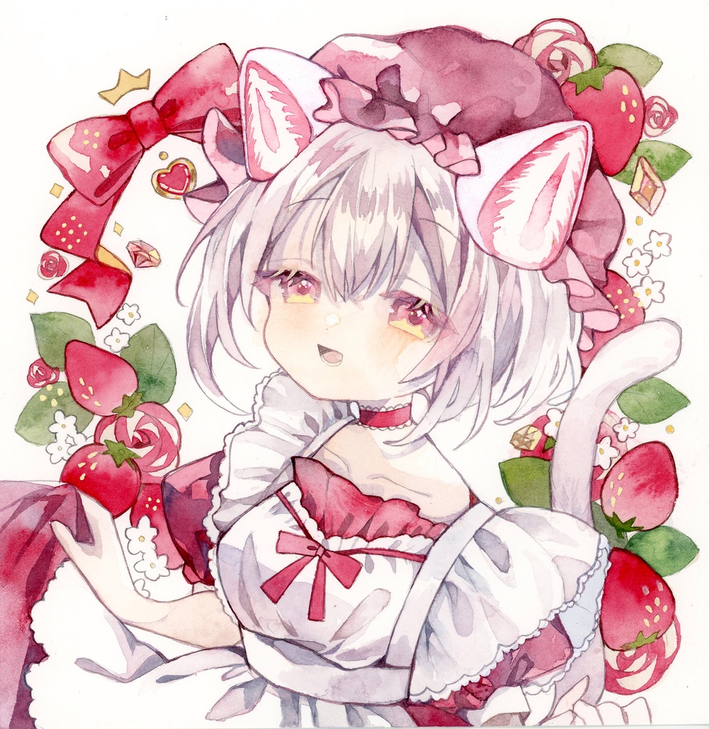 【20角原画】ホワイトいちごチョコ