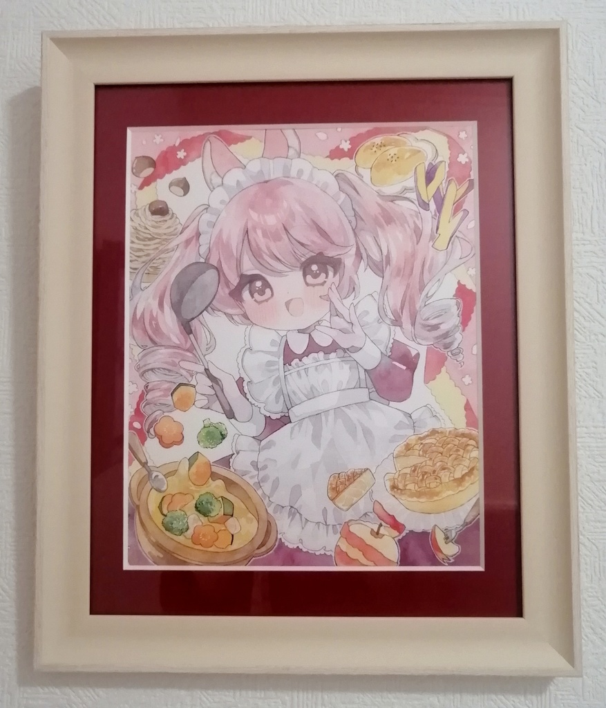 【額装原画】召し上がれ