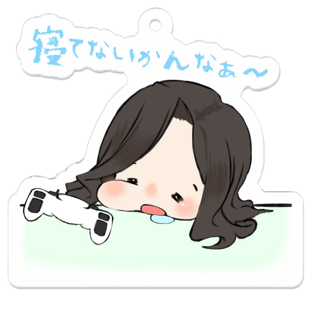 Kchan.寝てないかんなぁ～アクキー50×50(mm)