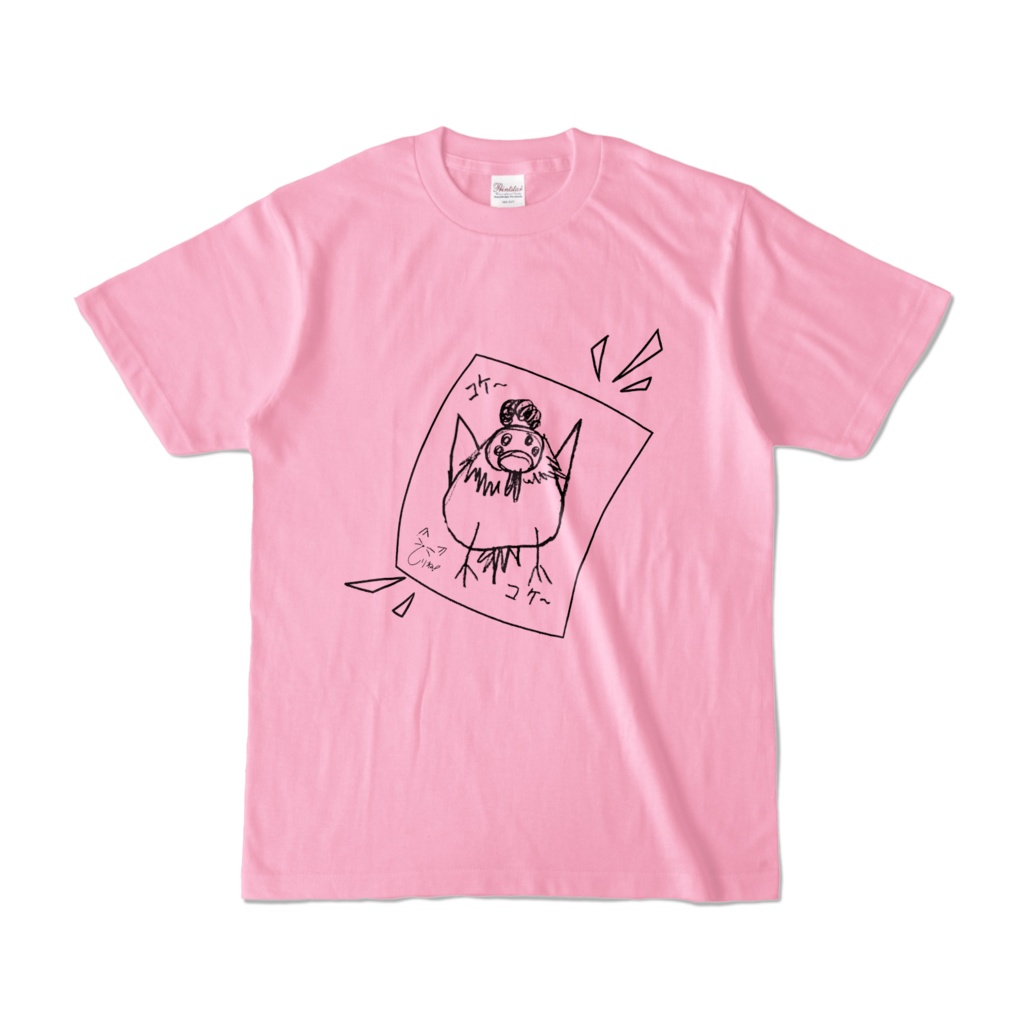 守糸作!テラ似顔絵Tシャツ!ピーチ