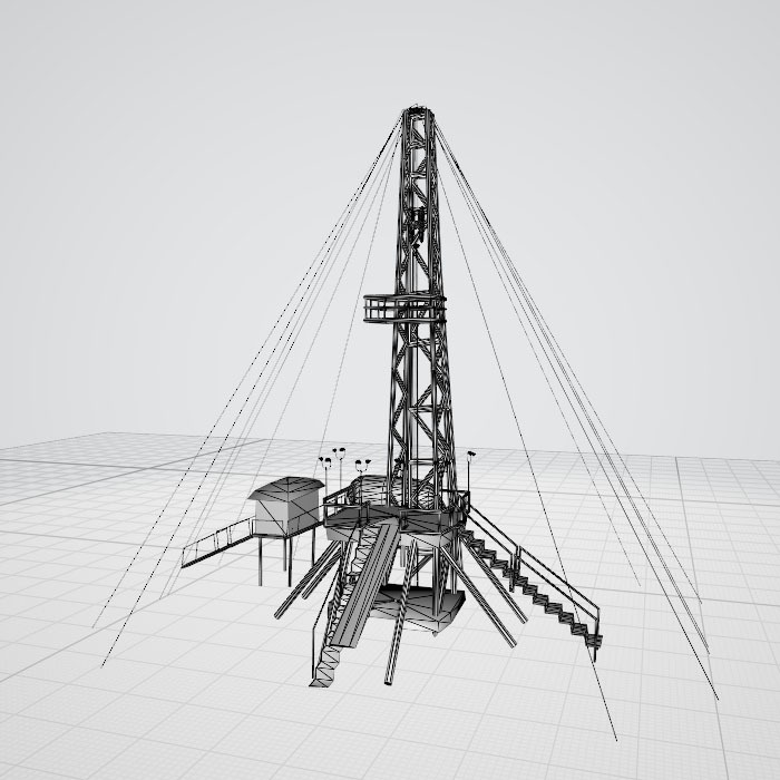 3d model　電波塔　タワー