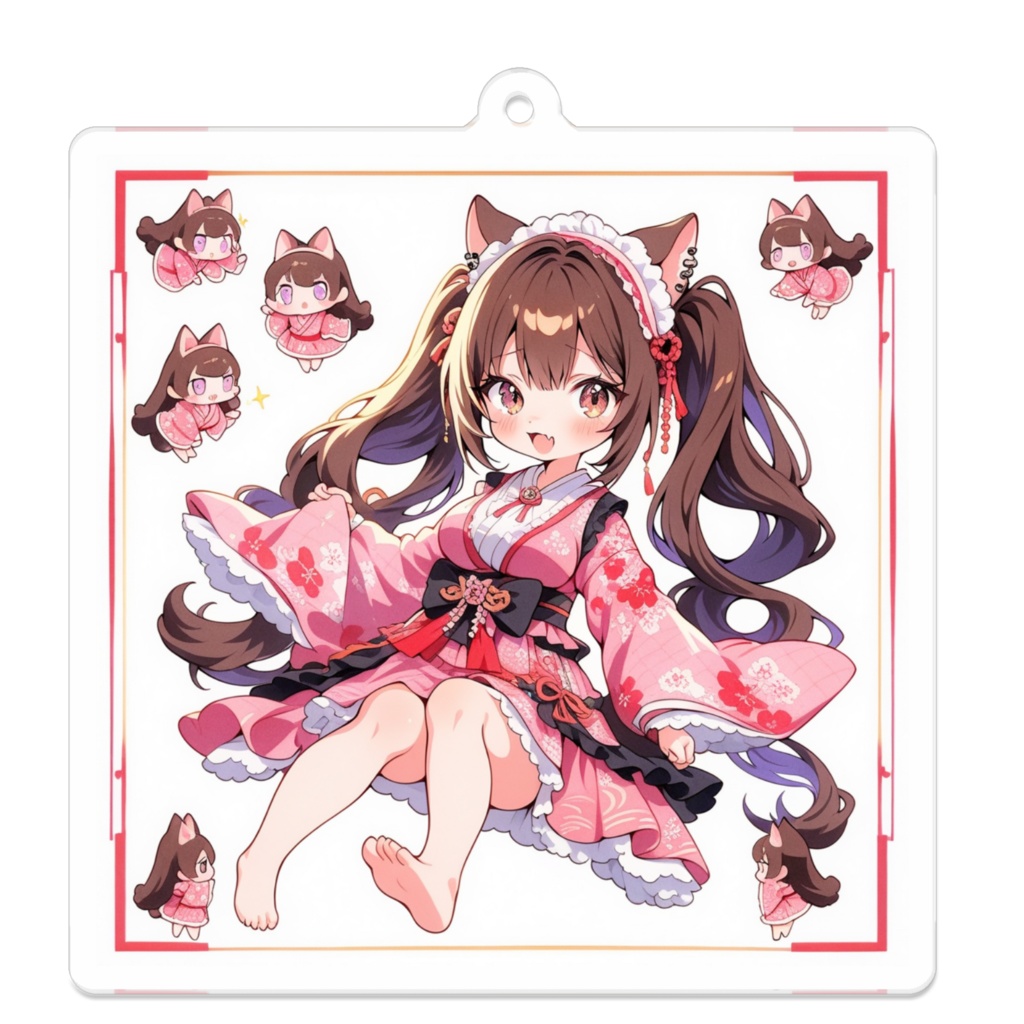 アクリルキーホルダーねこ娘