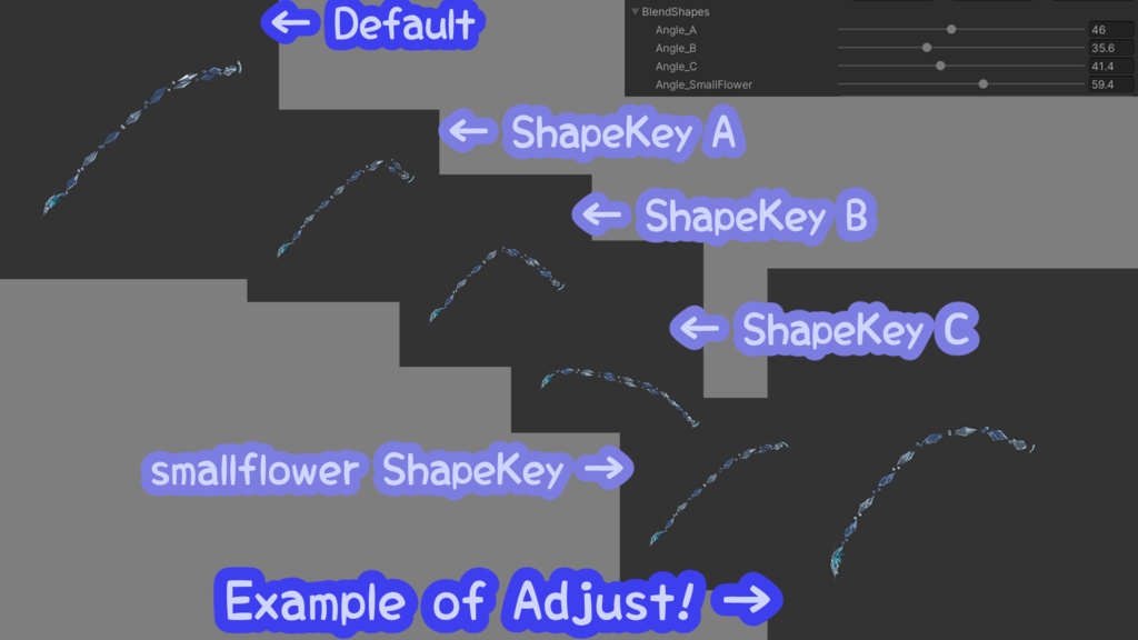SnowFlowerAccessories:キラキラする雪の花のアクセサリー【VRC想定】