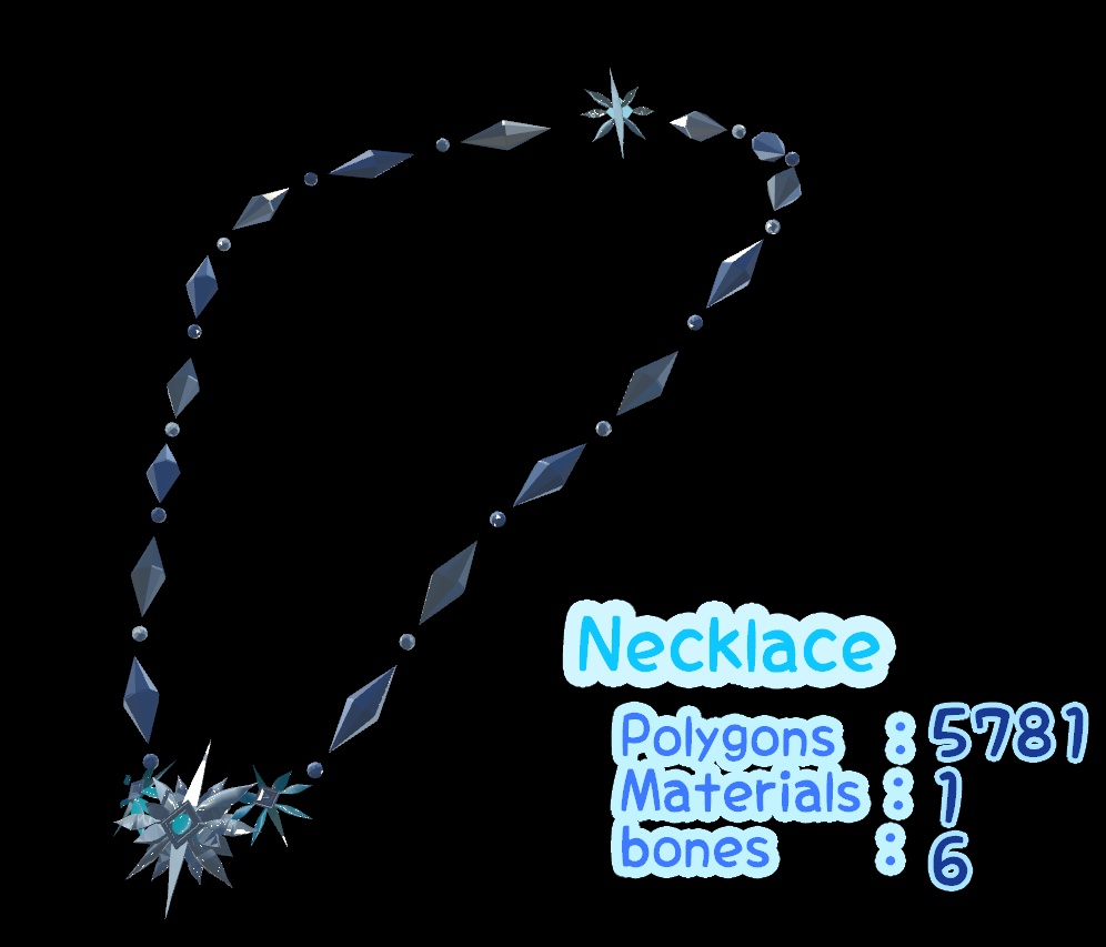 SnowFlowerAccessories:キラキラする雪の花のアクセサリー【VRC想定】