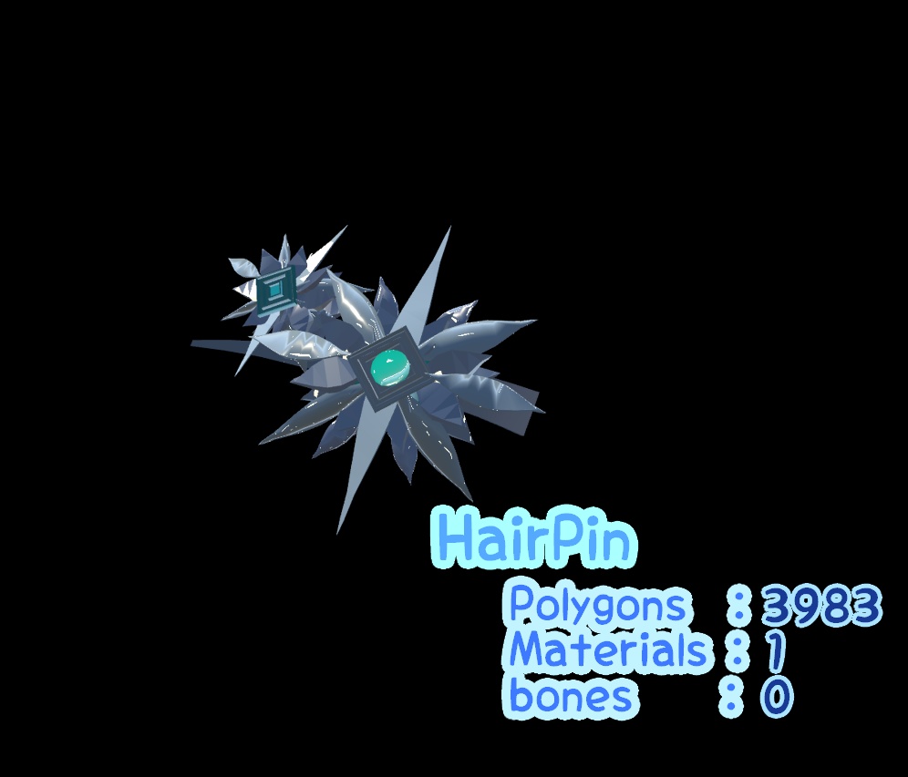 SnowFlowerAccessories:キラキラする雪の花のアクセサリー【VRC想定】