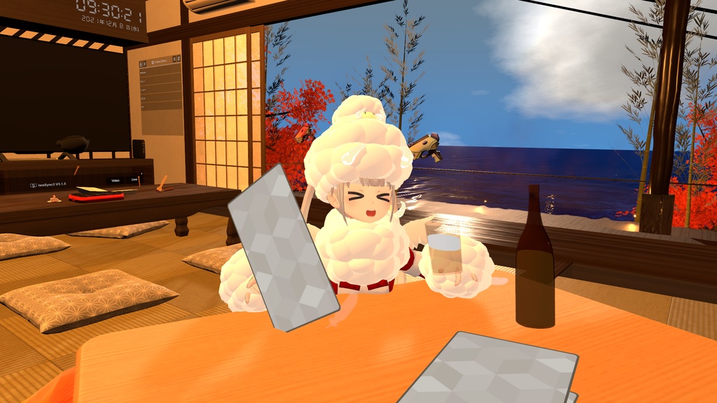 Fluffy Sheep SET(Scarf etc) : もこもこヒツジなりきりセット+ヒツジぬいぐるみ