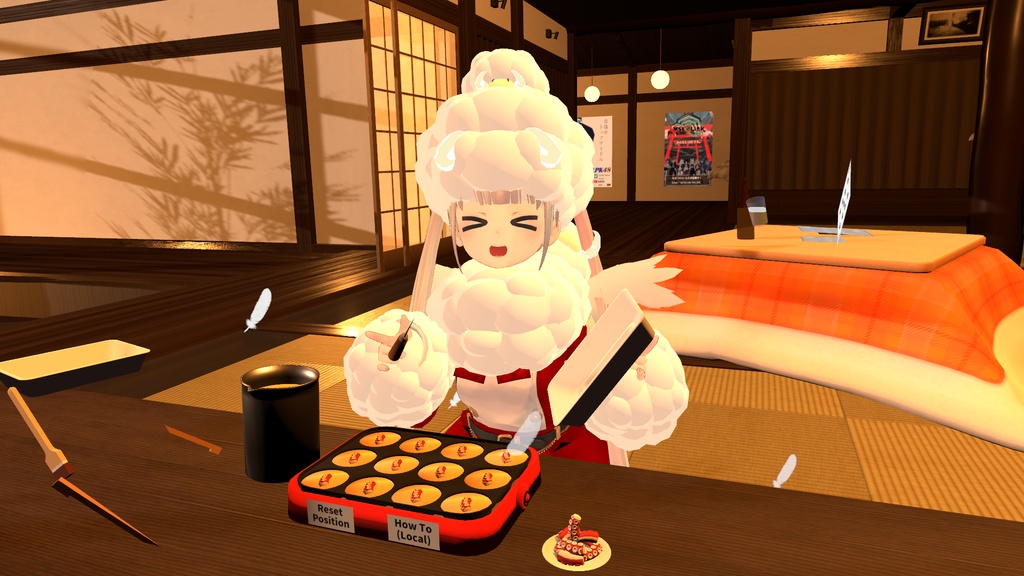 Fluffy Sheep SET(Scarf etc) : もこもこヒツジなりきりセット+ヒツジぬいぐるみ