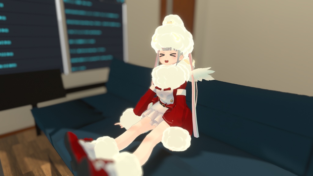 Fluffy Sheep SET(Scarf etc) : もこもこヒツジなりきりセット+ヒツジぬいぐるみ