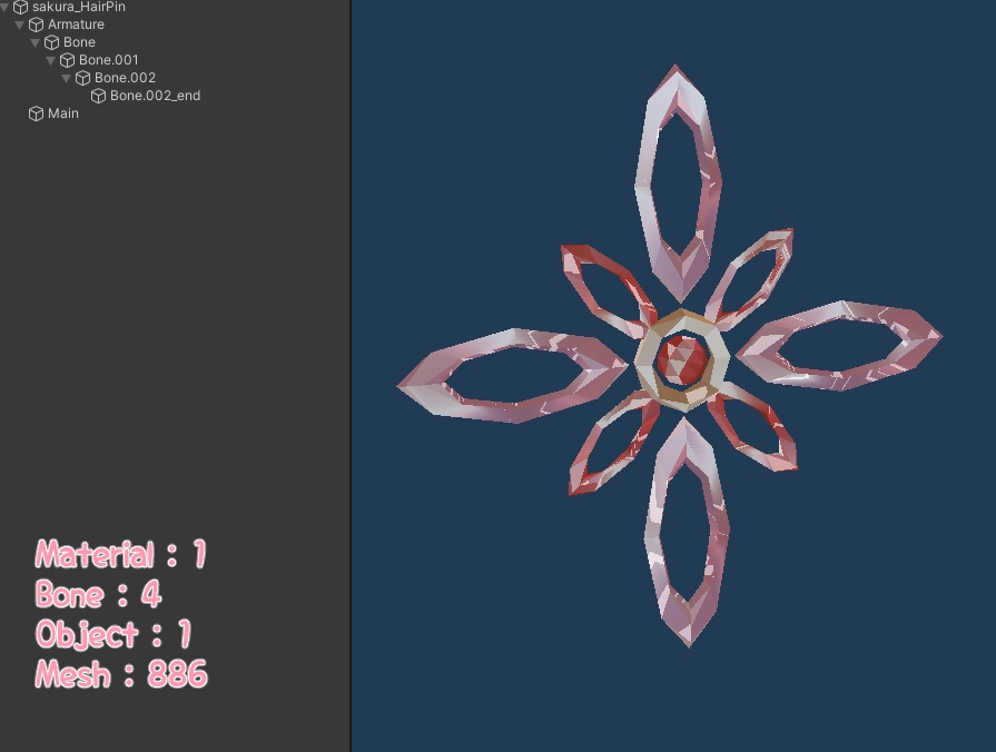 6Colors SakuraAccessories:6色のキラキラする桜の花のアクセサリーセット【VRC想定】