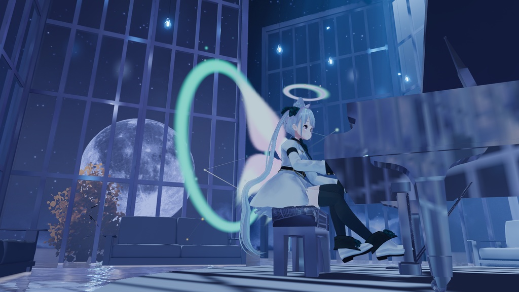 【天使アクセ】月光蝶の天使トレイル&パーティクルアクセ5点セット:Angel of Moon Light Butterfly Particle