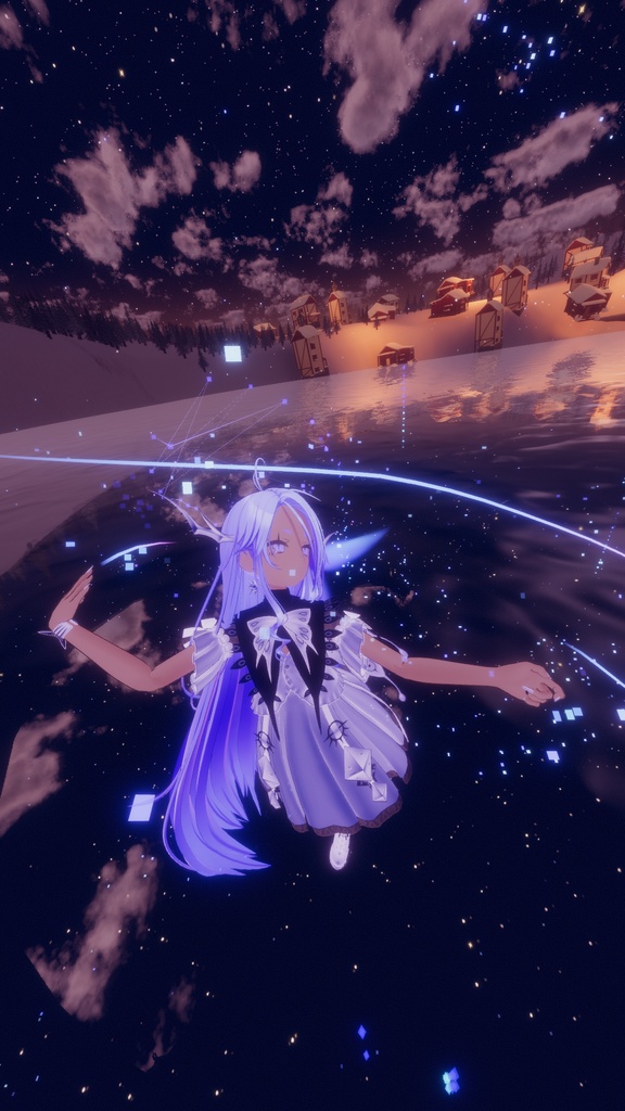 【クジラアクセ】仮想に舞う星海の鯨 トレイル&パーティクルアクセセット : Virtual Aqua Dance