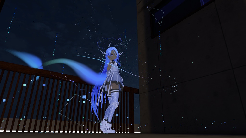 【クジラアクセ】仮想に舞う星海の鯨 トレイル&パーティクルアクセセット : Virtual Aqua Dance