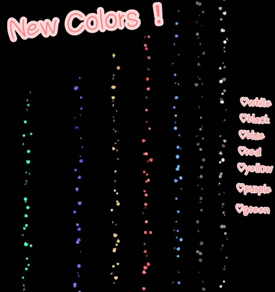 ホワイトデーとバレンタインの8色ハートパーティクル&トレイル | Valentine heart particle & trail