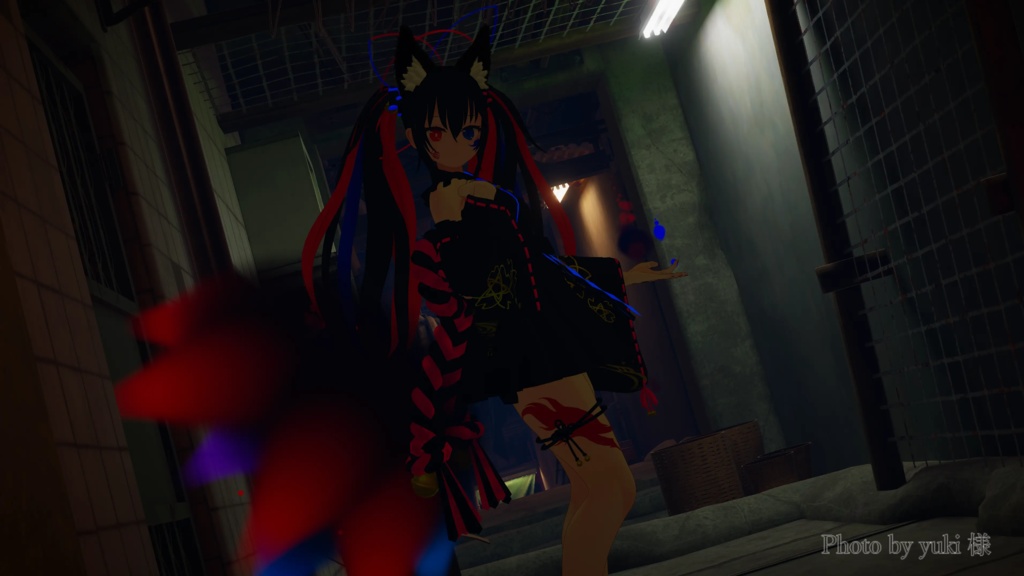 【九尾妖狐アクセ】纏い火の九尾妖狐パーティクル