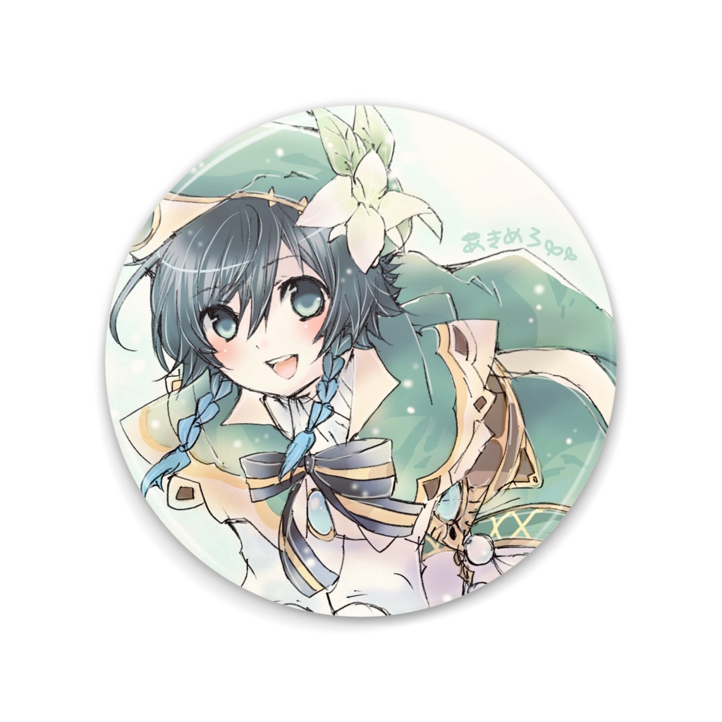 原神　ウェンティ　缶ミラー