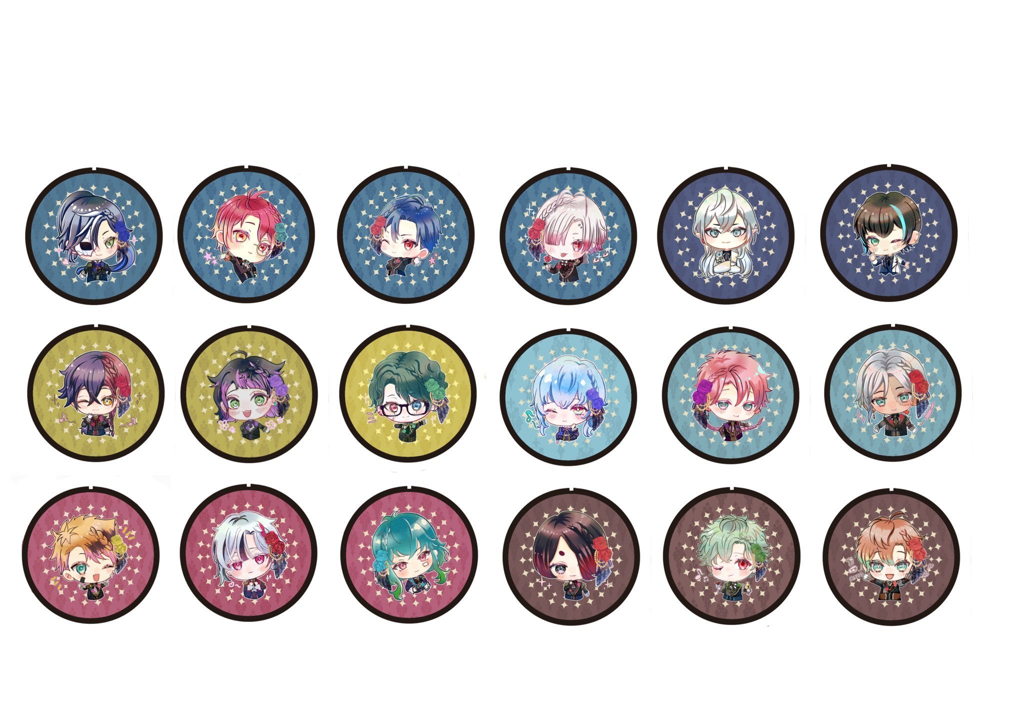 あくねこオールキャラ・ミニキャラ缶バッジ(3...