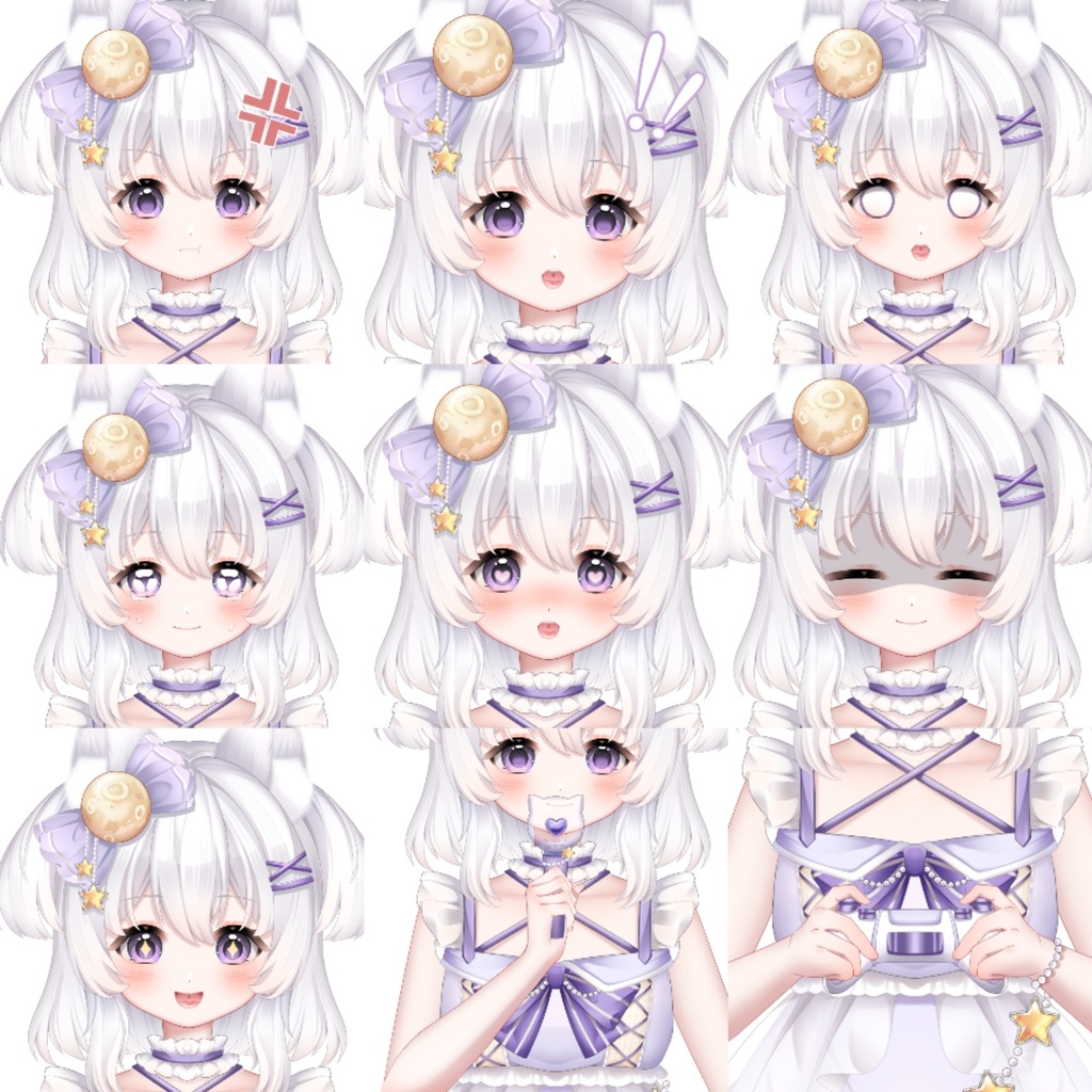 【live2dモデル】紫の猫