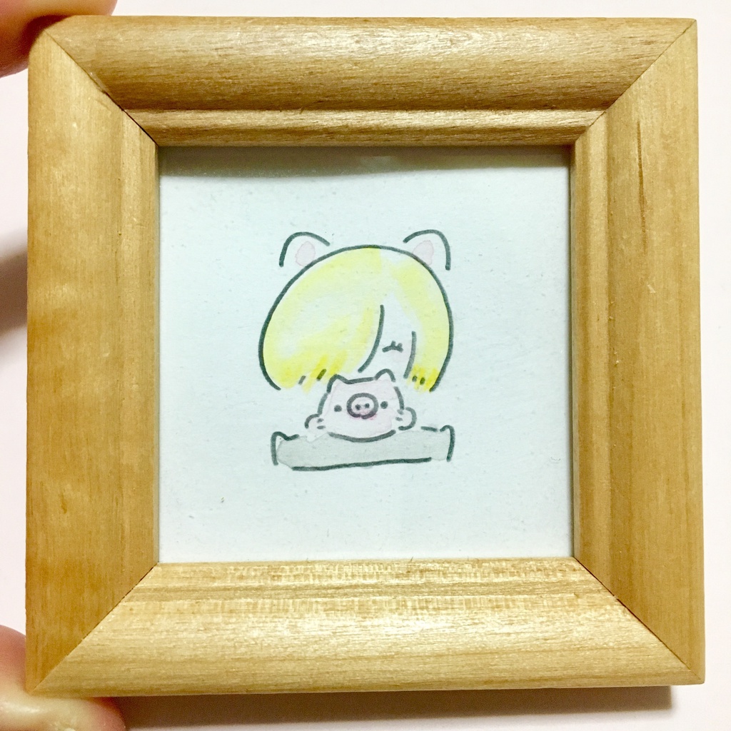 子豚とユーリのフレームイラスト