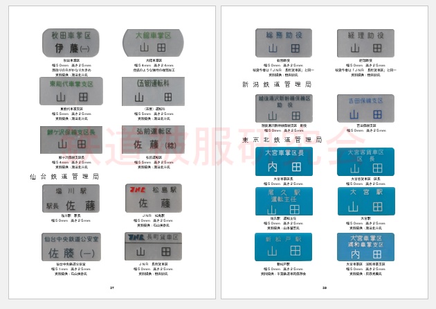 2022/08】国鉄 名札図鑑 - 鉄道被服研究会 - BOOTH