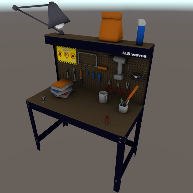 VRChat想定3Dモデル　ワークベンチ