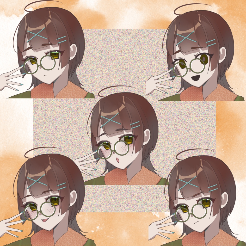 【立ち絵素材】女の子_着物_ウルフカット