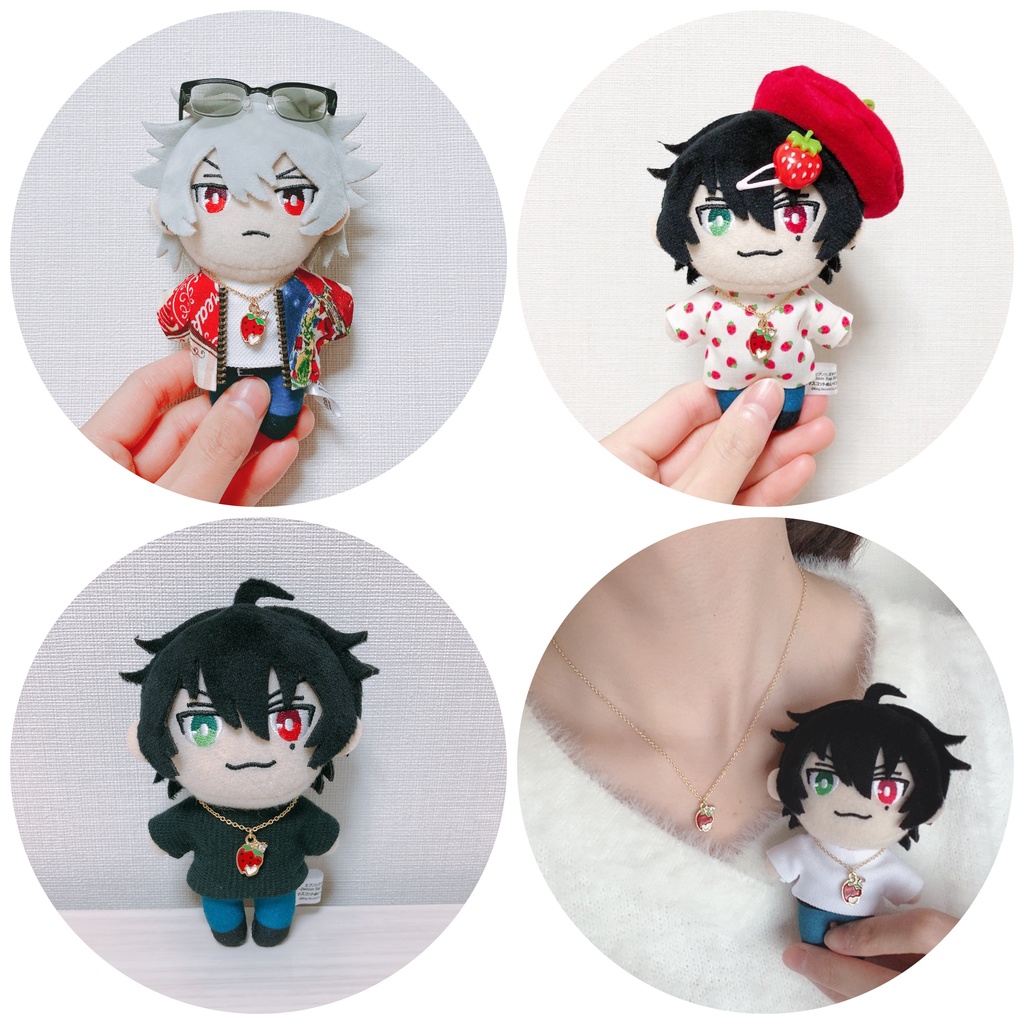 いちごネックレス(ぬい&人間サイズセット)