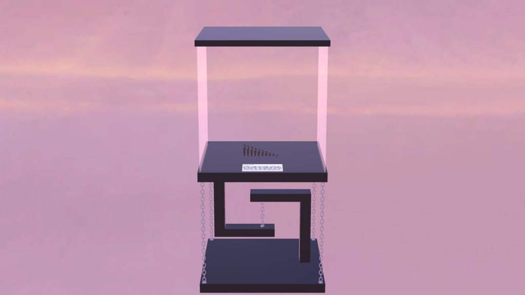 【3Dモデル】テンセグリティなショーケース(1x1x2)