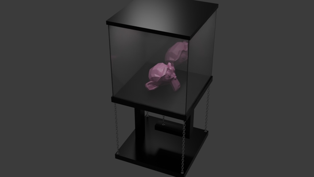 【3Dモデル】テンセグリティなショーケース(1x1x2)