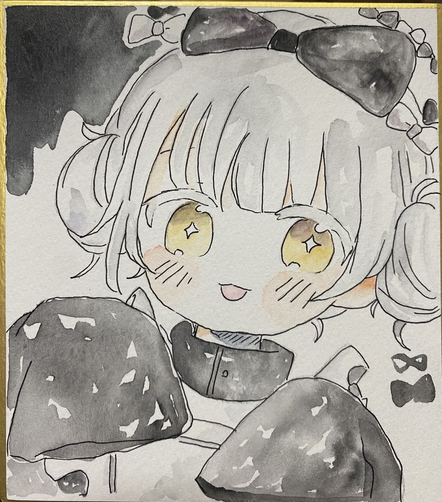 アナログ　イラスト原画　ミニ色紙