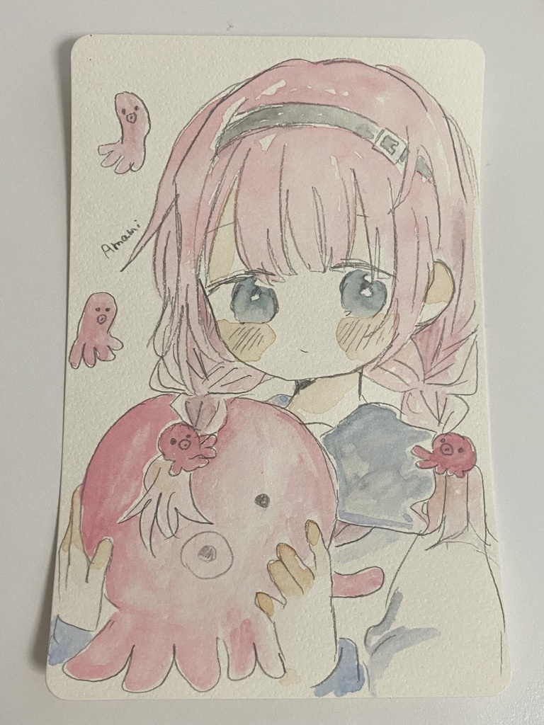イラスト原画　アナログ　タコ