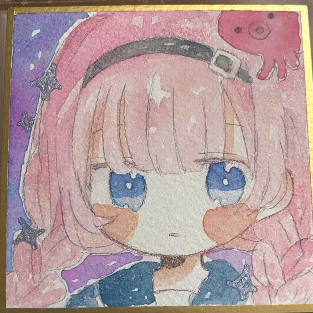 アナログ イラスト原画 色紙