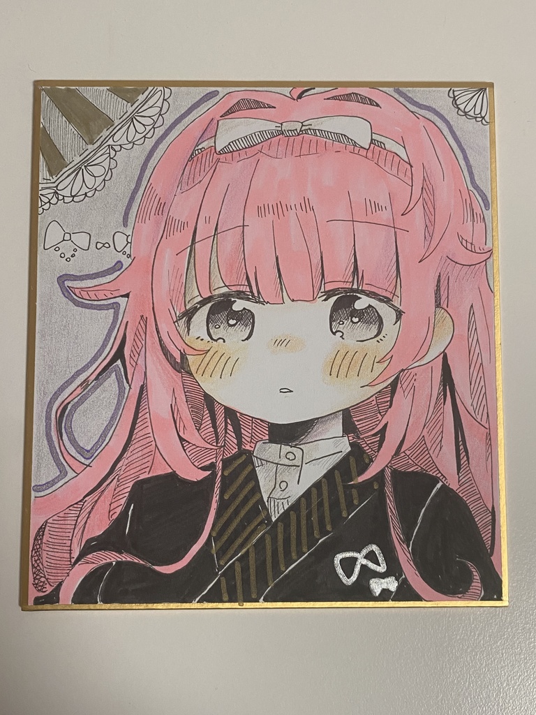 アナログ イラスト原画 色紙