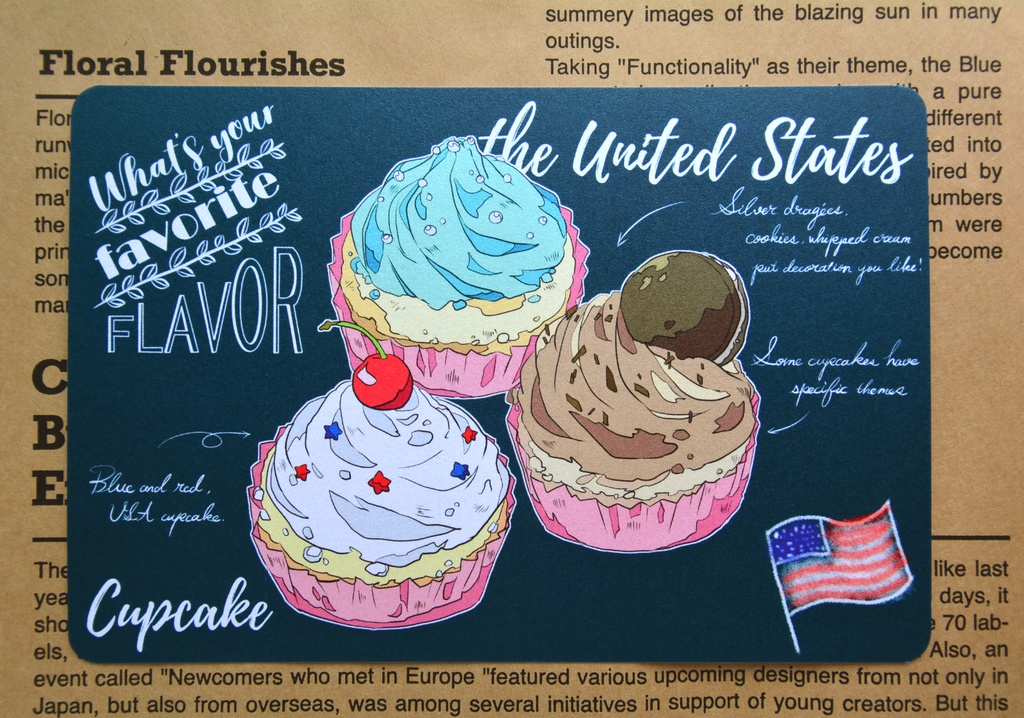 [World Sweet Series] the United States - cupcake