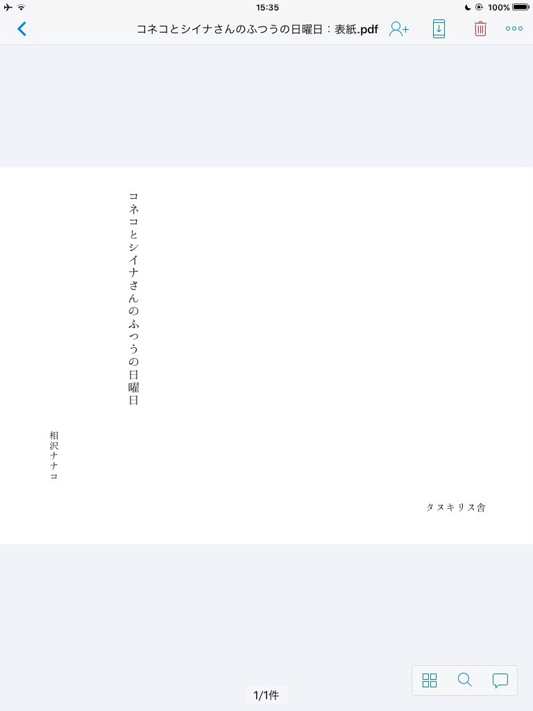 コネコとシイナさんのふつうの日曜日