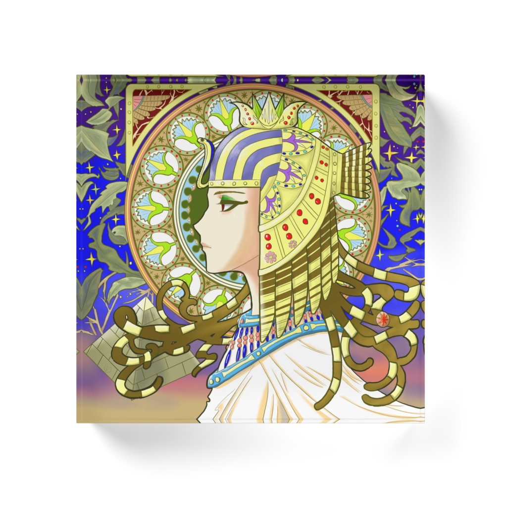 アクリルブロック『ミュシャ風×古代エジプト』