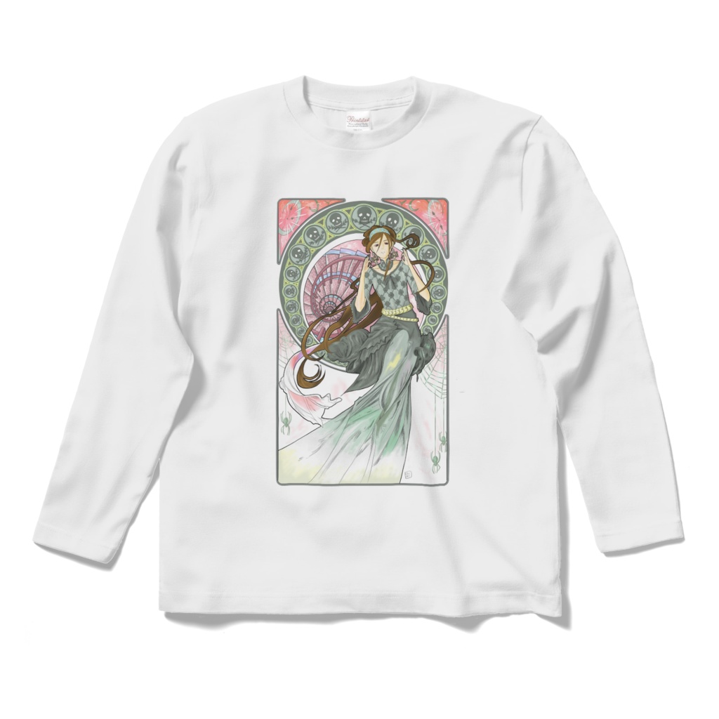 長袖Tシャツ『ミュシャ風×ゴシック』