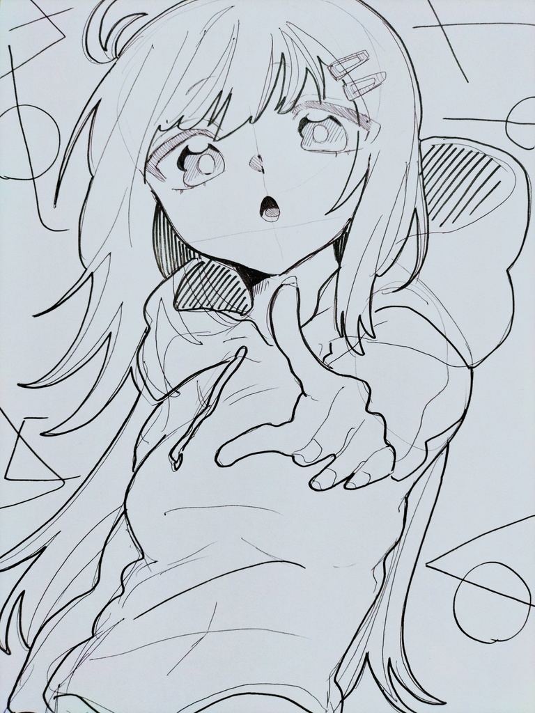 B5原画イラスト4枚セット【✻✰私を見て！✰✻】
