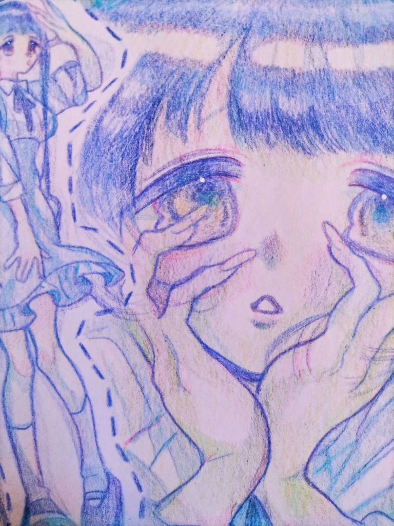 色紙原画イラスト【着せ替え人形】