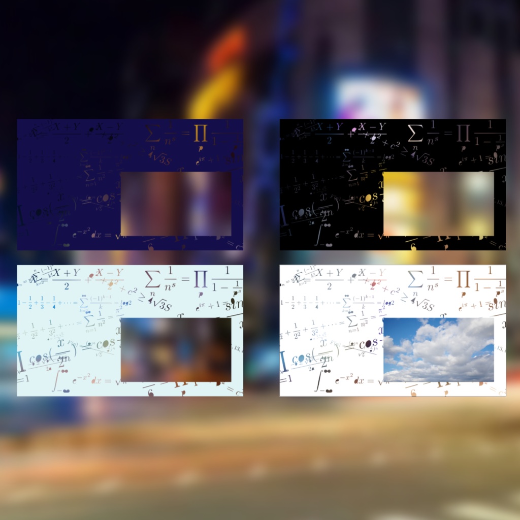 【無料/投げ銭】ココフォリア向け スクリーンパネル素材1