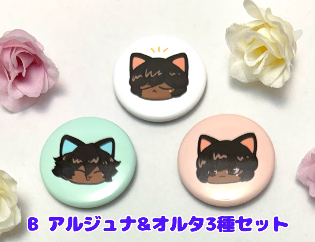 ネコミミ ミニ缶バッジ