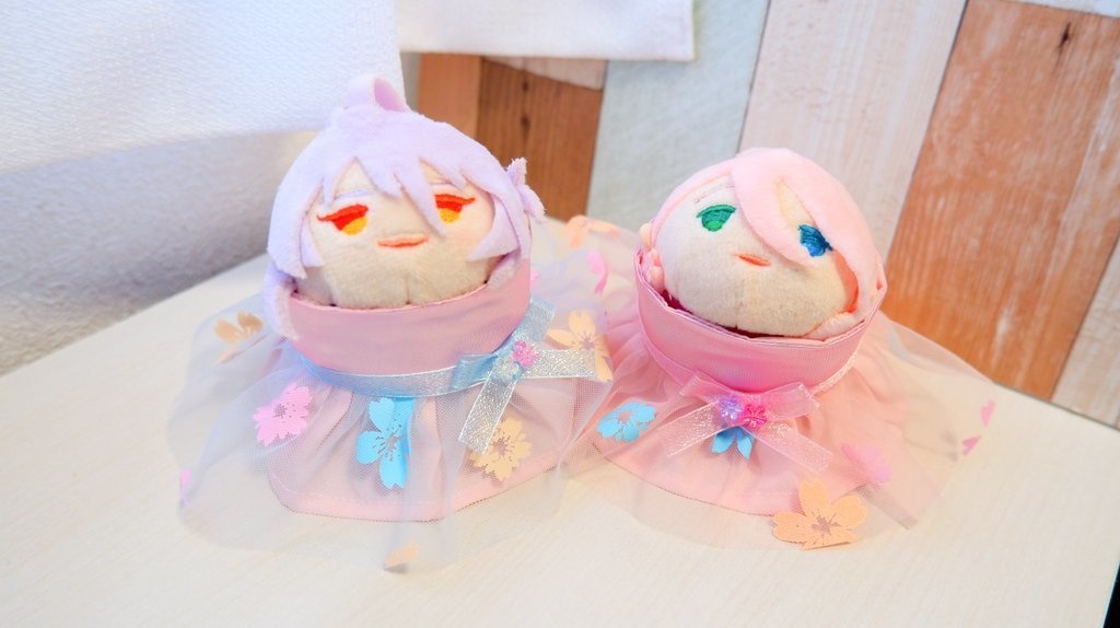 桜のチュールドレス