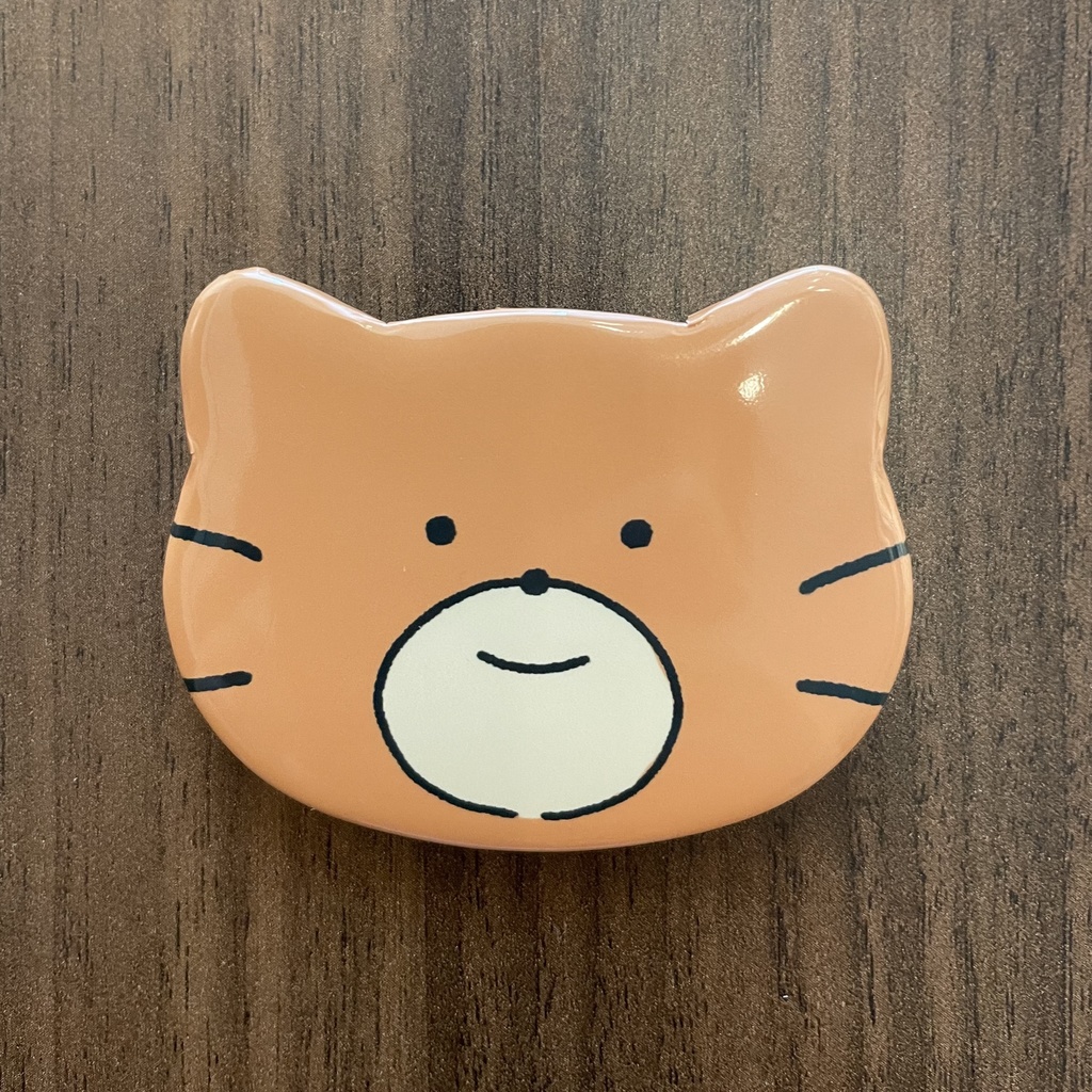 ねこぐま顔型缶バッジ